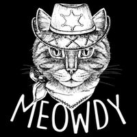 Meowdy Texas Cat Drawstring Bag