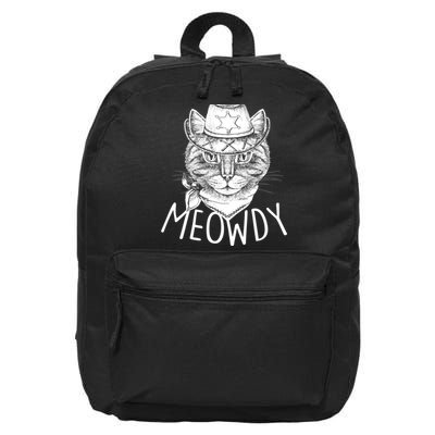 Meowdy Texas Cat 16 in Basic Backpack