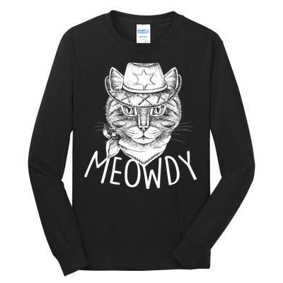 Meowdy Texas Cat Tall Long Sleeve T-Shirt