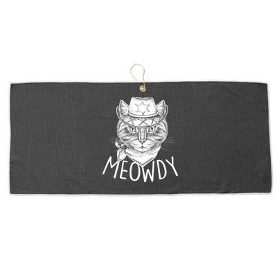 Meowdy Texas Cat Large Microfiber Waffle Golf Towel