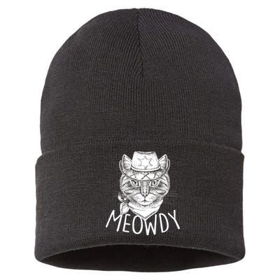 Meowdy Texas Cat Sustainable Knit Beanie