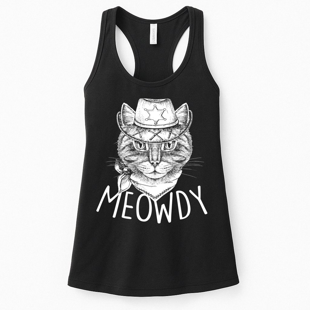 Meowdy Texas Cat Womens Tank Top