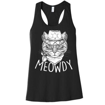 Meowdy Texas Cat Women's Racerback Tank