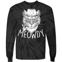 Meowdy Texas Cat Tie-Dye Long Sleeve Shirt