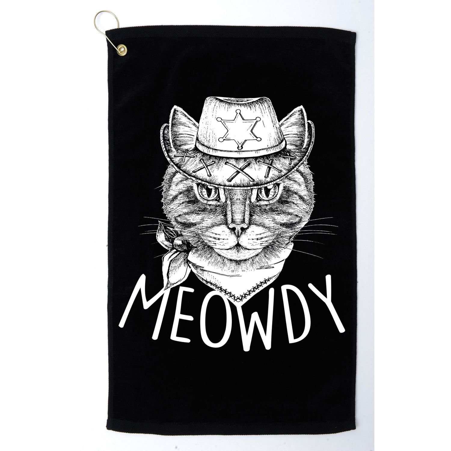 Meowdy Texas Cat Golf Towel