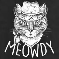 Meowdy Texas Cat Golf Towel