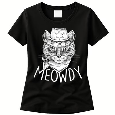 Meowdy Texas Cat Womens T-Shirt