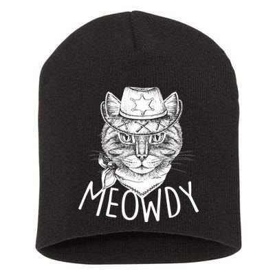 Meowdy Texas Cat Short Acrylic Beanie