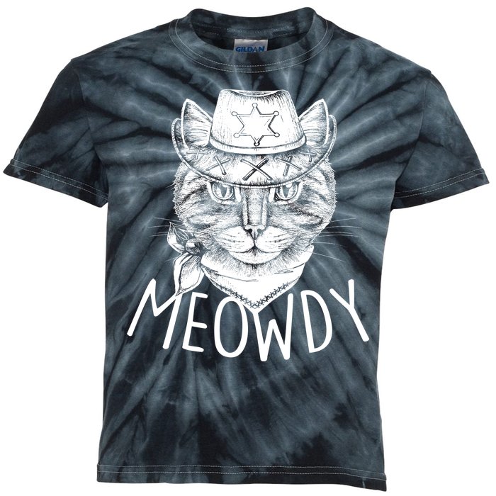 Meowdy Texas Cat Kids Tie-Dye T-Shirt