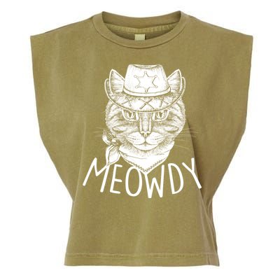 Meowdy Texas Cat Garment-Dyed Women's Muscle Tee