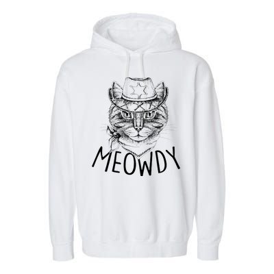 Meowdy Texas Cat Garment-Dyed Fleece Hoodie