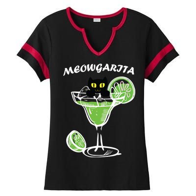 Meowgartia Ladies Halftime Notch Neck Tee