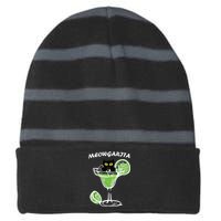 Meowgartia Striped Beanie with Solid Band