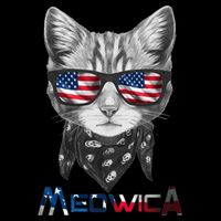 Meowica Rock Cat Funny 4th of July USA Freedom Mug