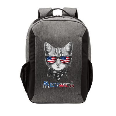 Meowica Rock Cat Funny 4th of July USA Freedom Vector Backpack