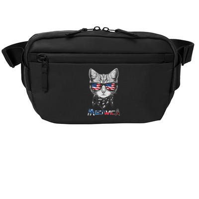 Meowica Rock Cat Funny 4th of July USA Freedom Crossbody Pack