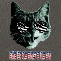 Meowica USA Cat Cotton Canvas Backpack