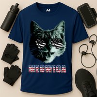 Meowica USA Cat Cooling Performance Crew T-Shirt