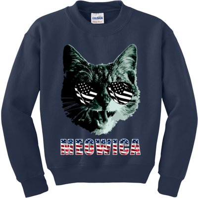 Meowica USA Cat Kids Sweatshirt