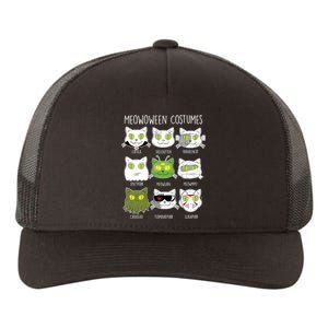 Meowoween Costumes Funny Cat Halloween Yupoong Adult 5-Panel Trucker Hat