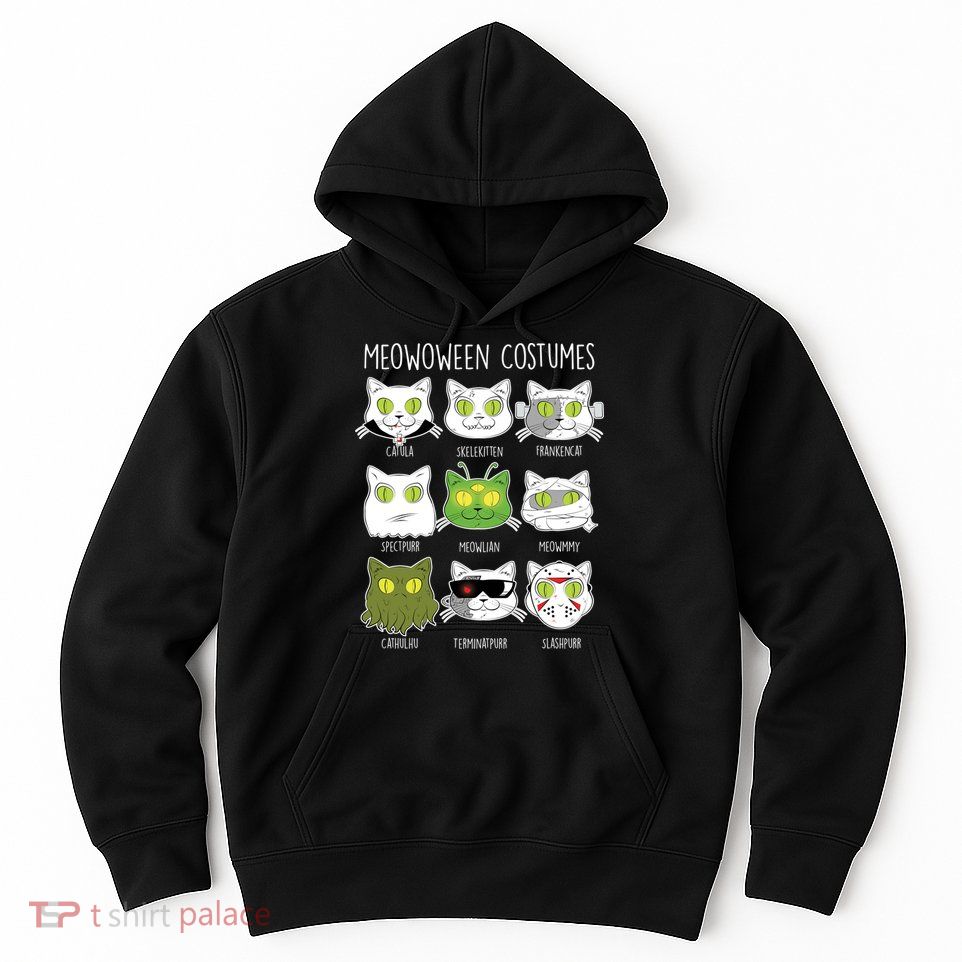 Meowoween Costumes Funny Cat Halloween Hoodie