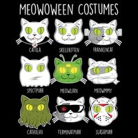 Meowoween Costumes Funny Cat Halloween City Backpack