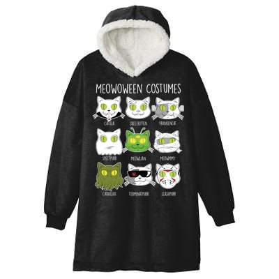 Meowoween Costumes Funny Cat Halloween Hooded Wearable Blanket