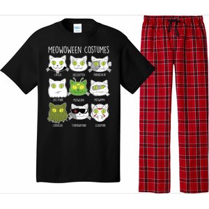 Meowoween Costumes Funny Cat Halloween Pajama Set