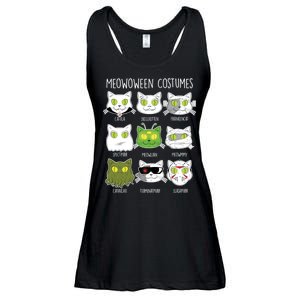 Meowoween Costumes Funny Cat Halloween Ladies Essential Flowy Tank