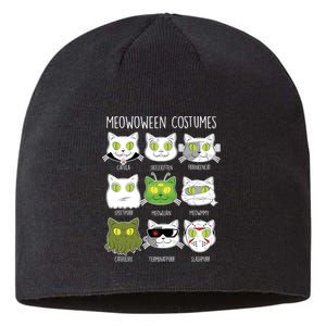 Meowoween Costumes Funny Cat Halloween Sustainable Beanie