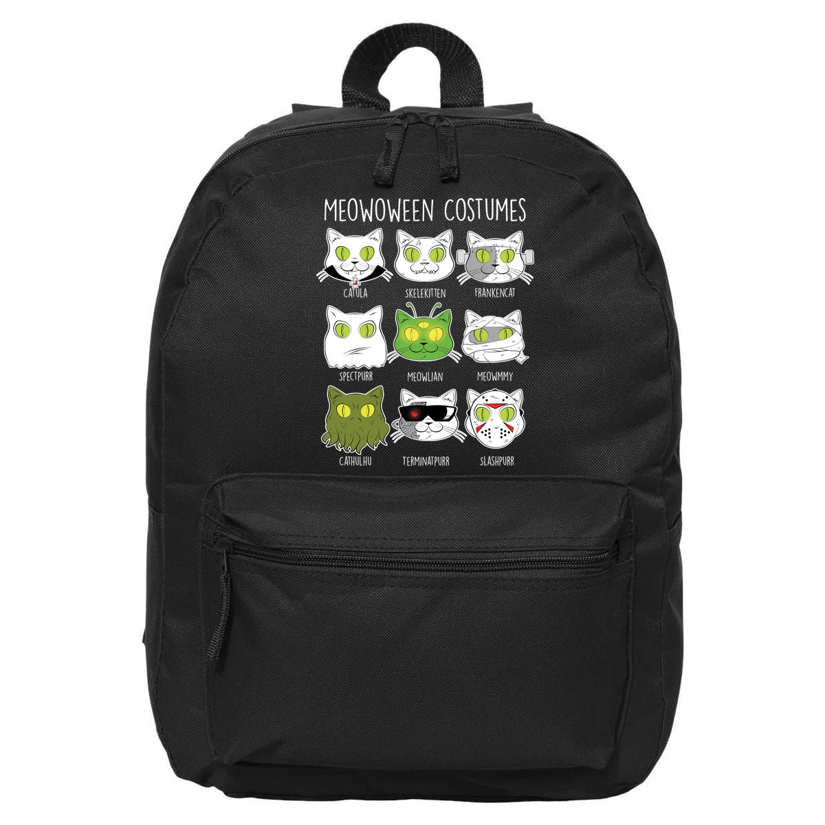 Meowoween Costumes Funny Cat Halloween 16 in Basic Backpack
