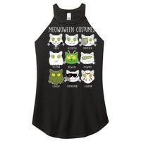 Meowoween Costumes Funny Cat Halloween Women's Perfect Tri Rocker Tank