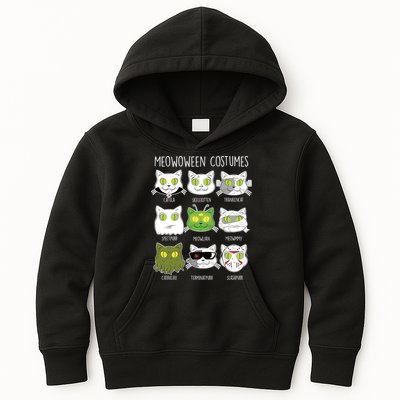 Meowoween Costumes Funny Cat Halloween Kids Hoodie