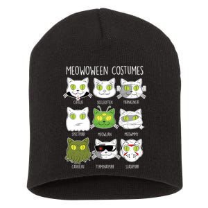 Meowoween Costumes Funny Cat Halloween Short Acrylic Beanie