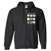 Meowoween Costumes Funny Cat Halloween Full Zip Hoodie