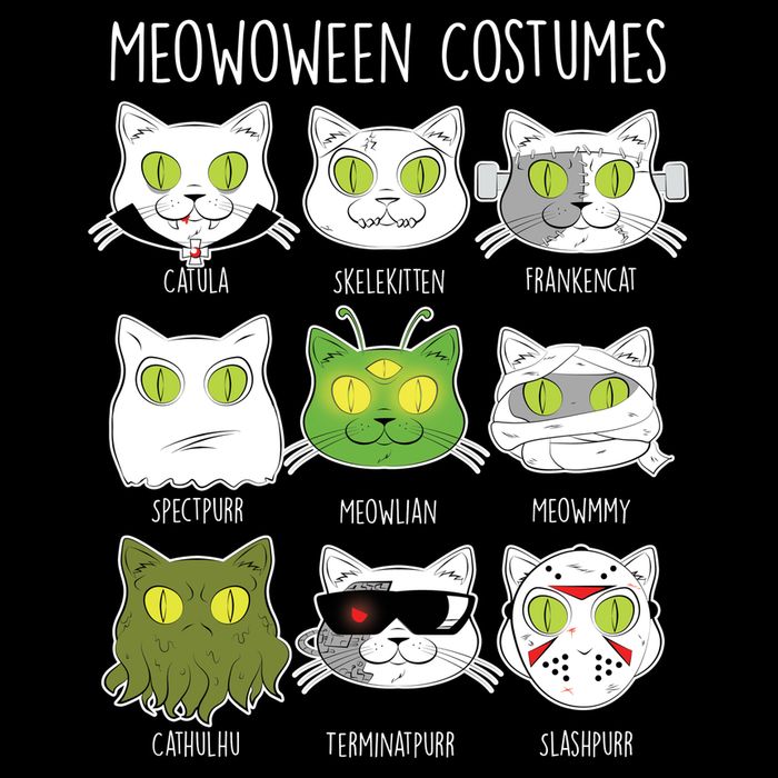 Meowoween Costumes Funny Cat Halloween Full Zip Hoodie