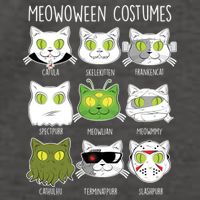 Meowoween Costumes Funny Cat Halloween Vector Backpack