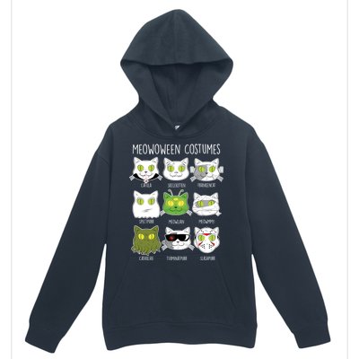 Meowoween Costumes Funny Cat Halloween Urban Pullover Hoodie