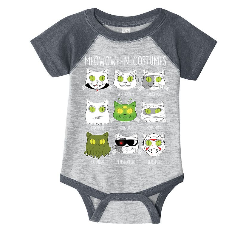 Meowoween Costumes Funny Cat Halloween Infant Baby Jersey Bodysuit