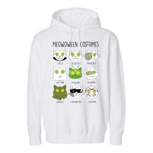 Meowoween Costumes Funny Cat Halloween Garment-Dyed Fleece Hoodie