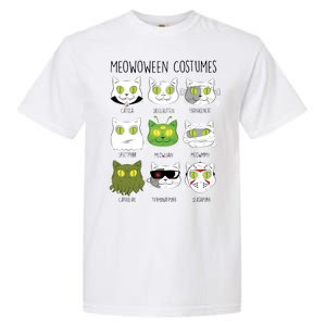 Meowoween Costumes Funny Cat Halloween Garment-Dyed Heavyweight T-Shirt