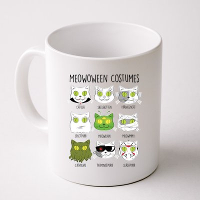 Meowoween Costumes Funny Cat Halloween Coffee Mug