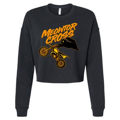 Meowtor Cross Cropped Pullover Crew