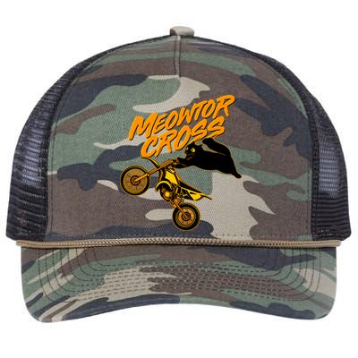 Meowtor Cross Retro Rope Trucker Hat Cap