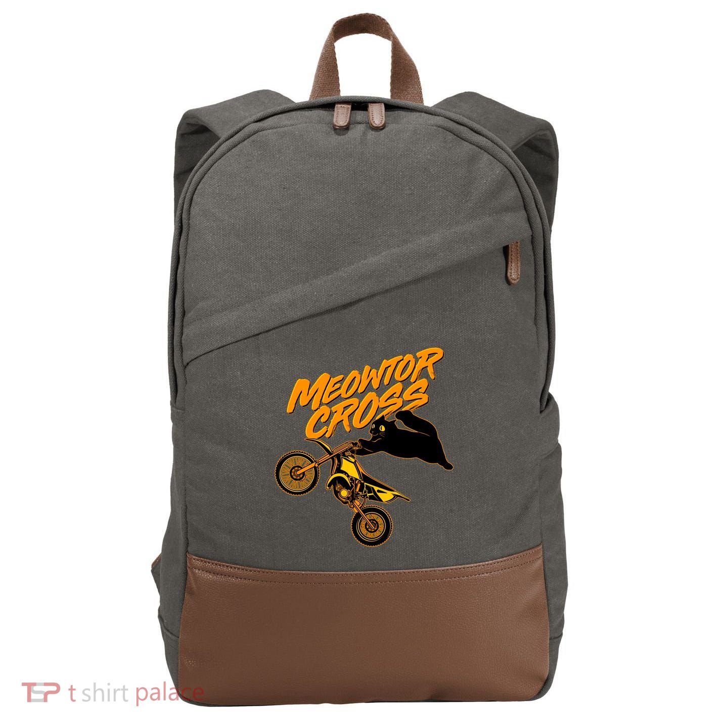 Meowtor Cross Cotton Canvas Backpack