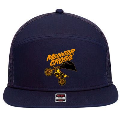 Meowtor Cross 7 Panel Mesh Trucker Snapback Hat