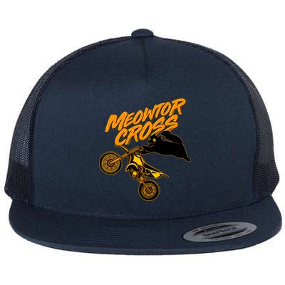 Meowtor Cross Flat Bill Trucker Hat