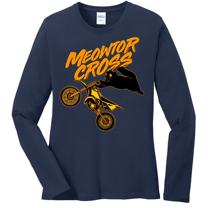 Meowtor Cross Ladies Long Sleeve Shirt