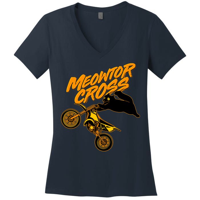 Meowtor Cross Women's V-Neck T-Shirt