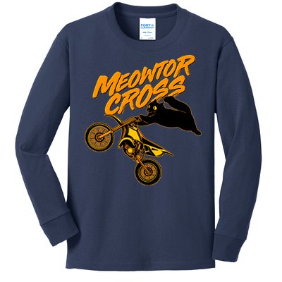 Meowtor Cross Kids Long Sleeve Shirt